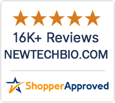 Shopper Approved verified reviews badge for NewTechBio