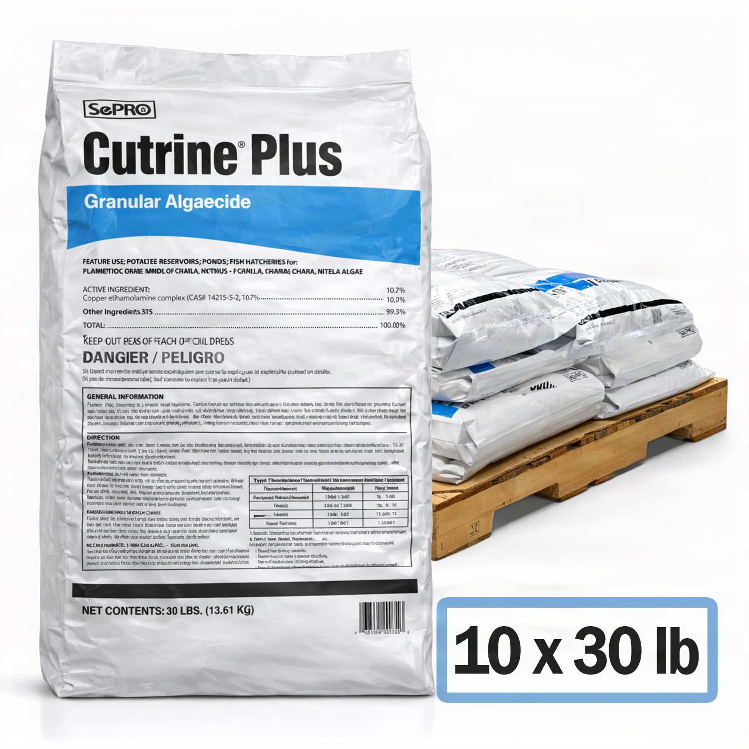 Cutrine Plus Granular Algaecide, 10-pack of 30 lb bags
