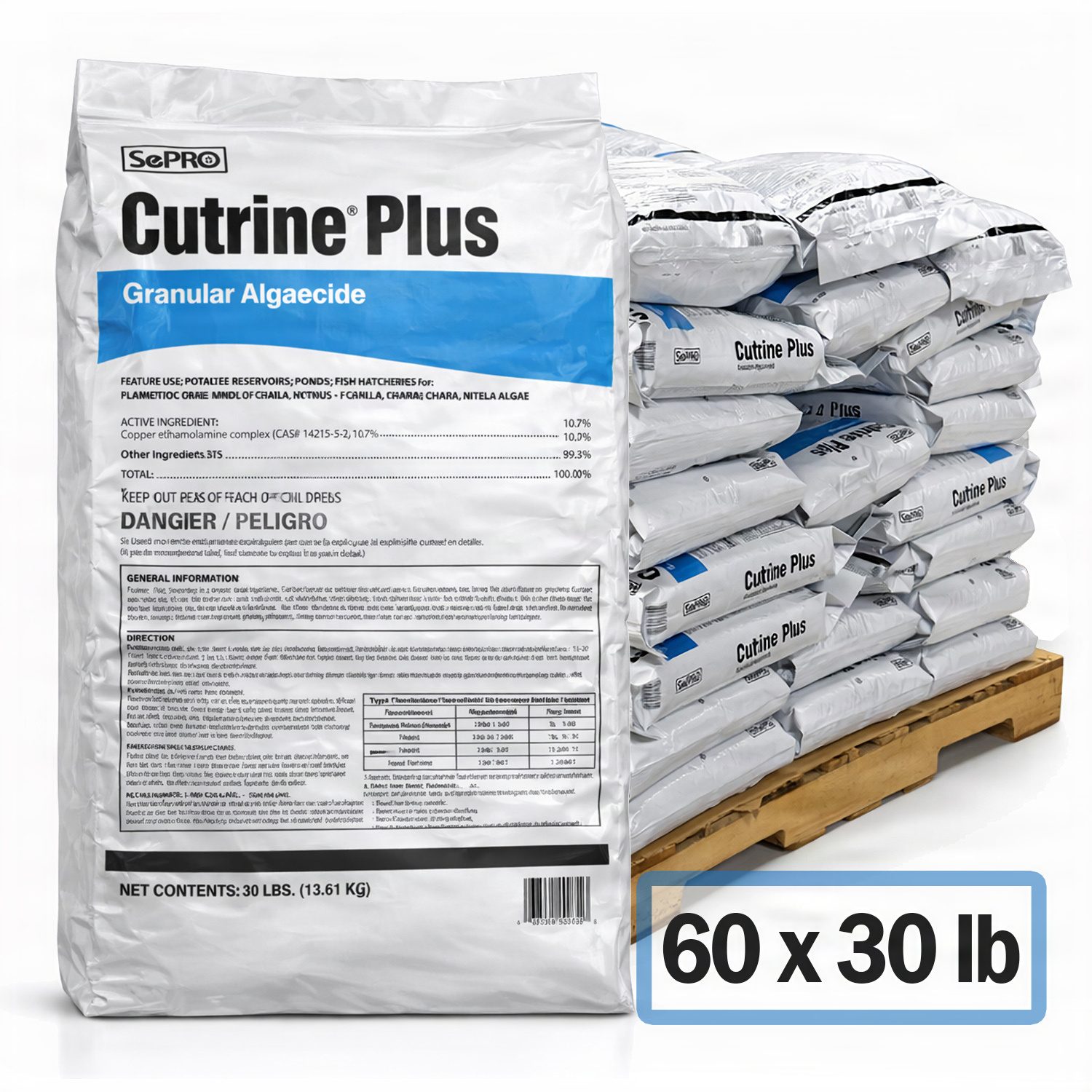 Cutrine Plus Granular Algaecide, 60-pack of 30 lb bags