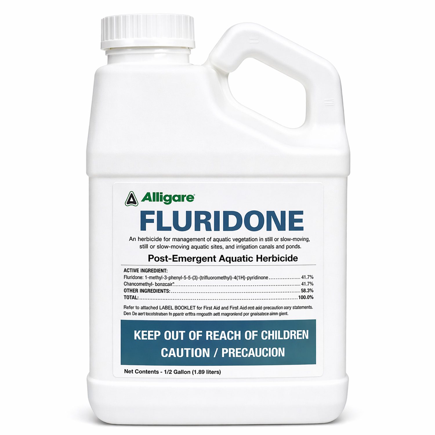 Front view of Alligare Fluridone Half Gallon.