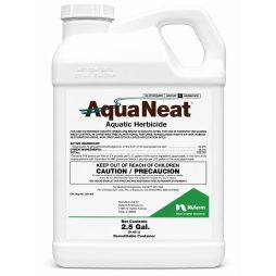 Front view of Aquaneat Aquatic Herbicide 2 and Half Gallon.