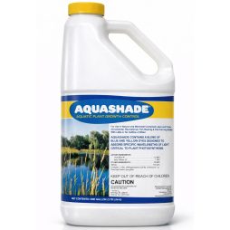 Front view of Aquashade Aquatic Plant Growth Control 1 gallon jug on a white background.