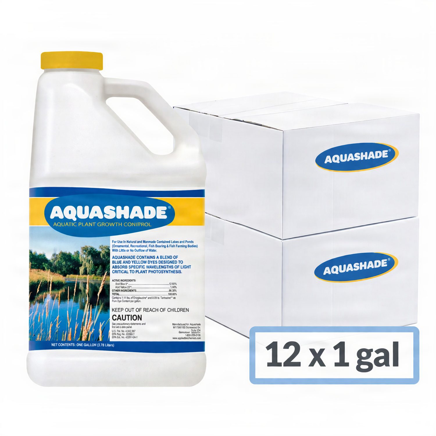 1-gallon bottle of Aquashade aquatic dye