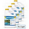 Four 1-gallon bottles of Aquashade aquatic dye