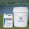 Aquathol K container beside a 5-gallon bucket for size reference.