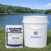 Aquathol Super K Granular Aquatic Herbicide 10 lb container beside a 5-gallon bucket for size reference.