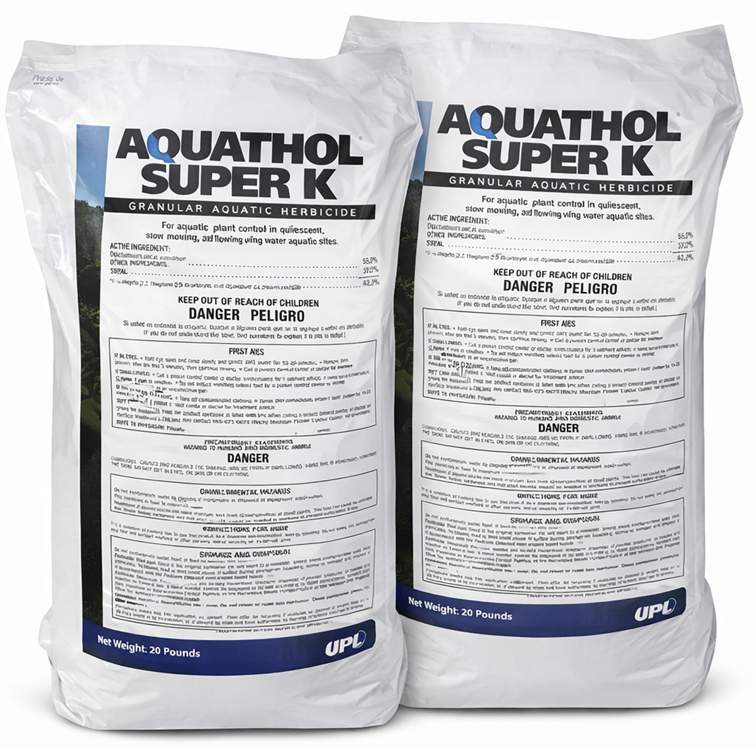 Aquathol Super K Granular, 2-Pack of 20 lb Bags