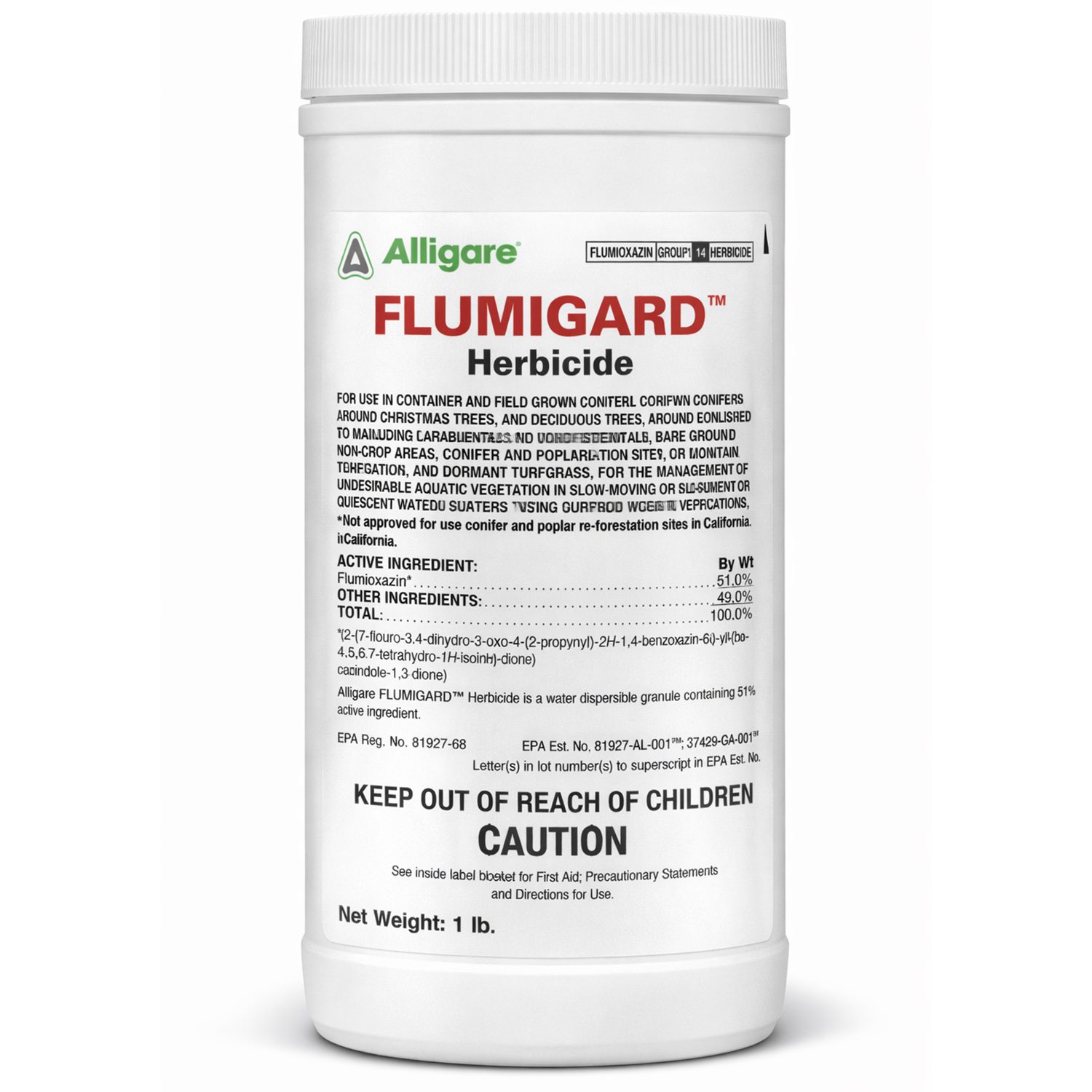 Front view of Flumigard WDG Aquatic Herbicide 1 lb.