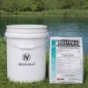 Hydrothol Granular 20 lb bag beside a 5-gallon bucket for size reference.