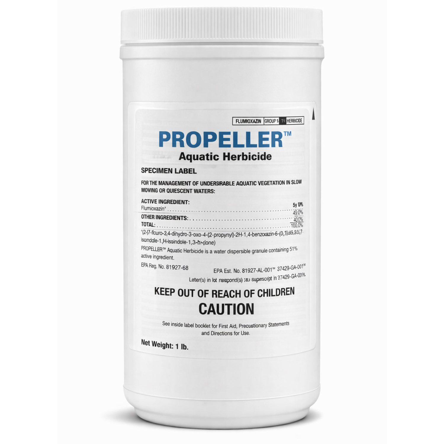Front view of Propeller Aquatic Herbicide 1 lb.
