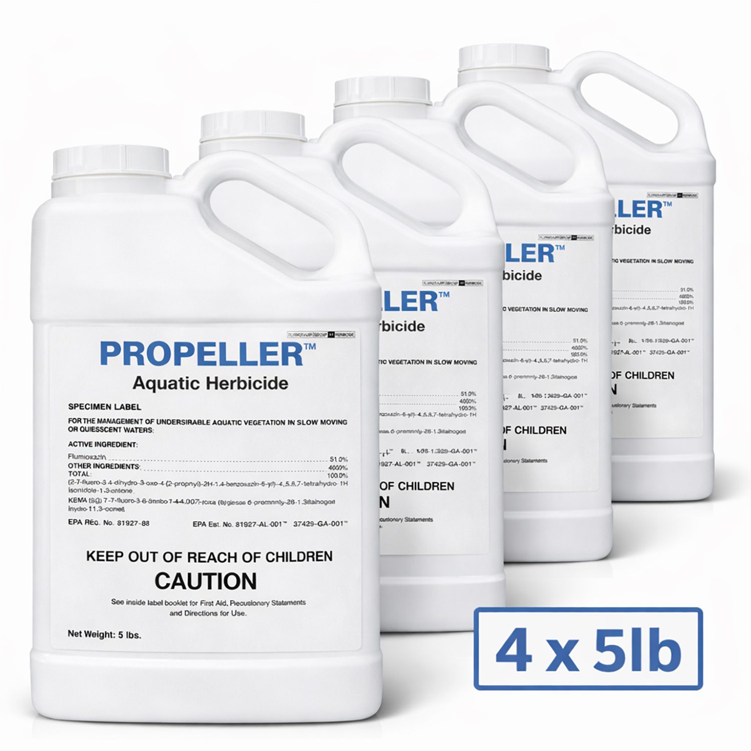 Propeller Aquatic Herbicide 4-pack Case of 5 lbs, 20 lbs total.