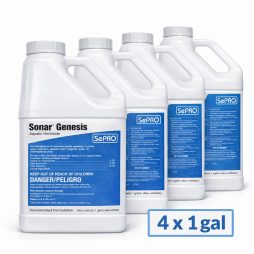 Four 1-gallon Sonar Genesis containers shown in a 2-pack product image.