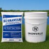 Summit B.t.i. granules 40 lb bag next to 5 gallon container to visualize size of package.