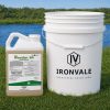 Weedar 64 Herbicide 2.5 gallon jug next to a 5-gallon bucket for size reference