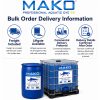 MAKO Professional Aquatic Dye 5X bulk order delivery guide showing freight, liftgate, commercial delivery, and order confirmation details.