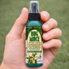 BugMace mosquito repellent bottle held in hand to show size