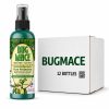 BugMace Safari Strength 100 mL DEET-free natural insect repellent spray with certified organic active ingredients beside a 12-bottle case.