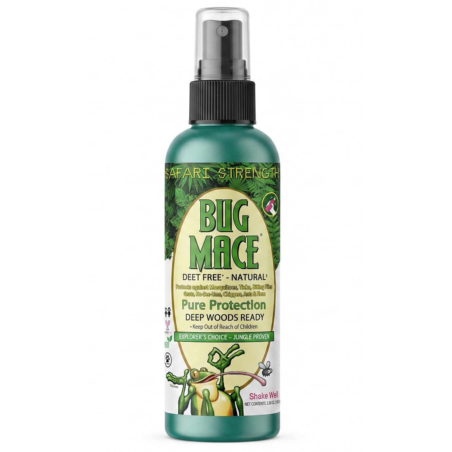 100 ml bottle of BugMace natural mosquito and insect repellent spray with fine-mist trigger